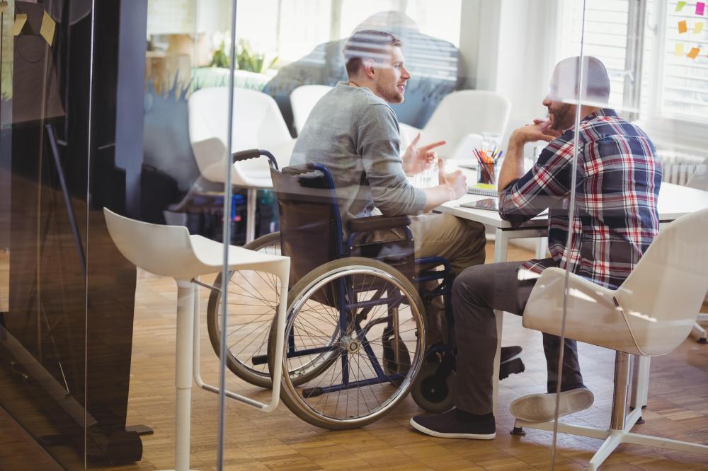 personne handicapée au travail